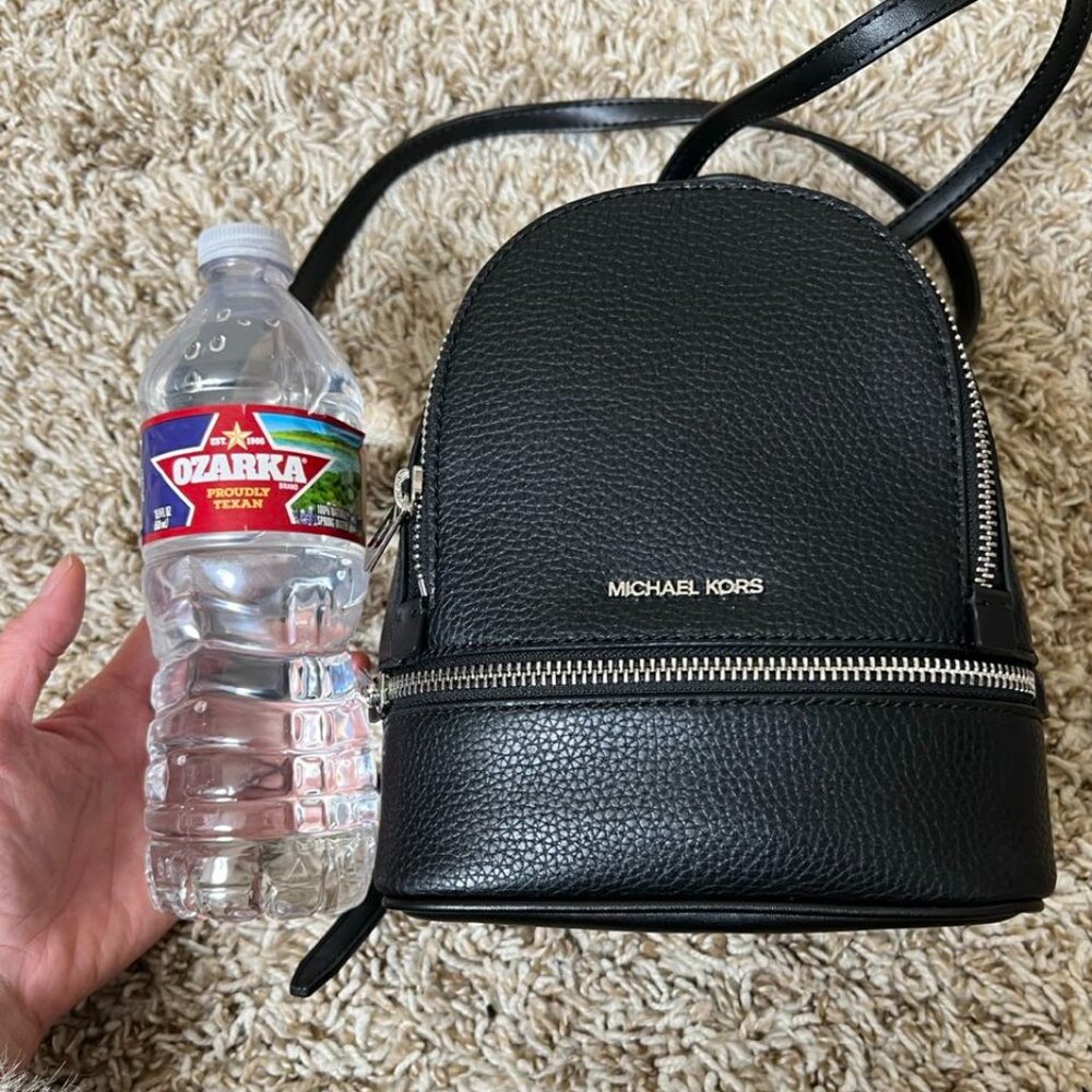 Michael Kors Rhea Extra-Small Pebbled Leather Backpack - Picture 3 of 6
